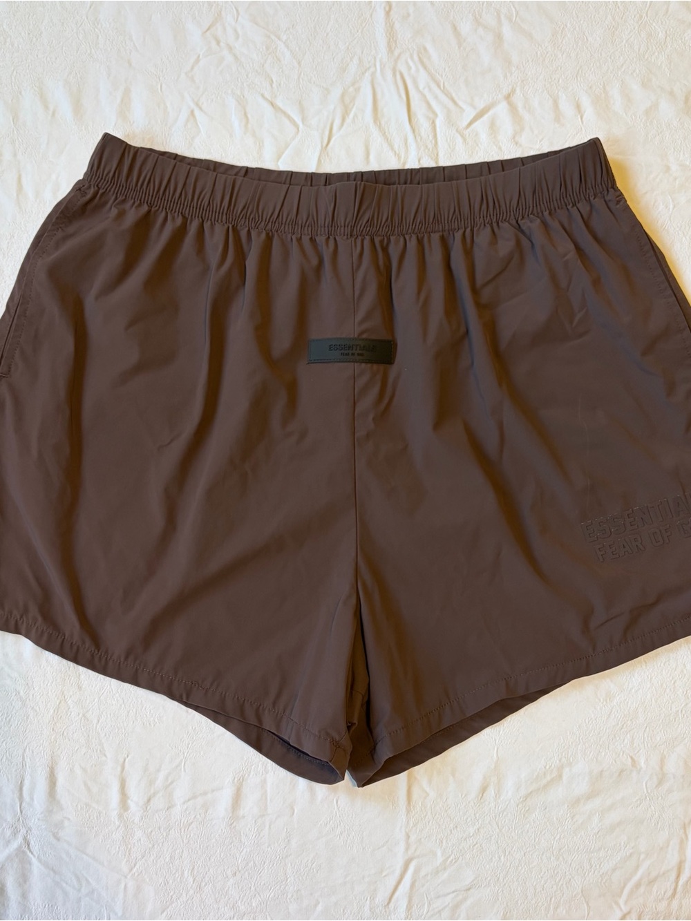 Fear of God Essentials Running Nylon Shorts Plum Men’s Large